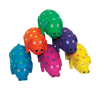 Polka Dot Pig Dog Toy