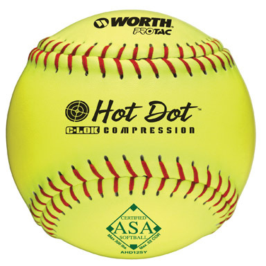 Softball 12"  Yllw Hot Dot
