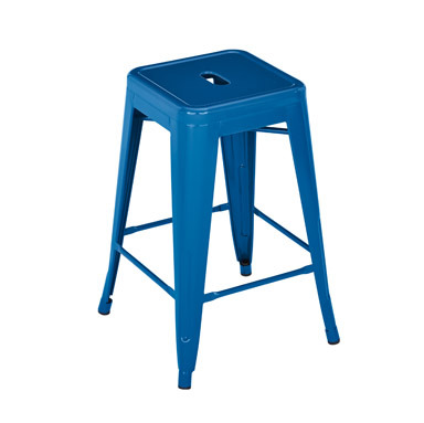 BAR STOOL STACKING BLUE