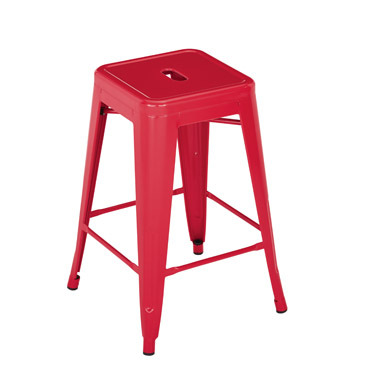 BAR STOOL STACKING RED