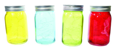 GLASS JAR DECOR LED ASST