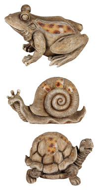 ANIMAL GARDN STATUE ASST