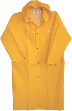 Boss Yellow PVC-Coated Rayon Rain Jacket XL