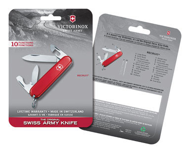 Victorinox Recruit Red Stainless Steel 3.3 in. Pocket Knife