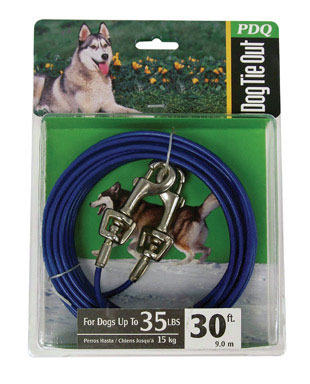 CABLE DOG MED WT 30'RED