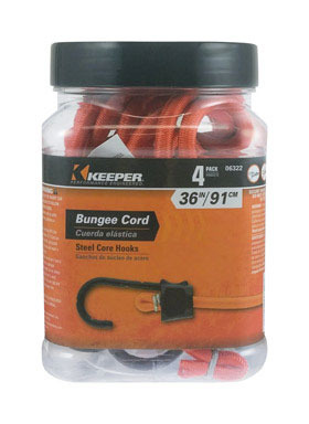 Bungee Cord Orange 36" 4pk
