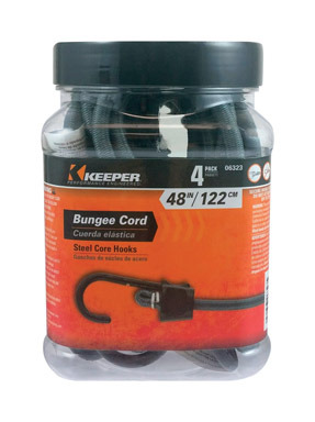 BUNGEE CORD GRY 48" 4PK