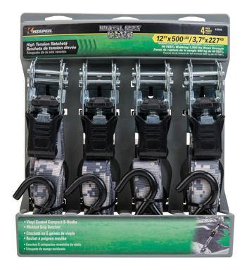 4PK 1x12 Gray Tie Downs