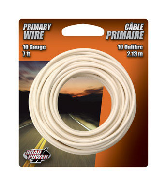 Primary Wire 10GA 7' White
