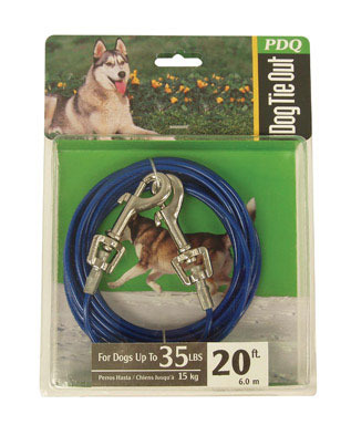 CABLE DOG STD WT 20'RED
