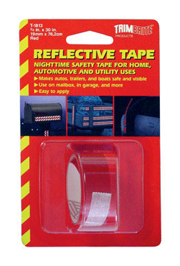 TAPE REFLECT 3/4"X30"RED