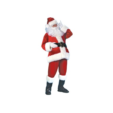 VELOUR SANTA SUIT PLS SZ