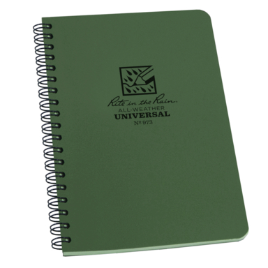 4.6x7 Green All-Weather Notebook
