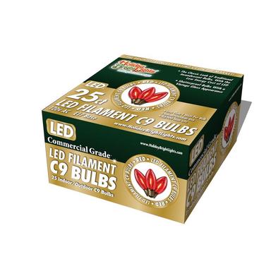 LED SM TRAN C9 RED 25PK