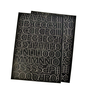 LETTERS/NOS VINYL 1" BLK