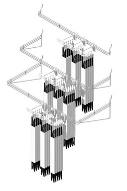 WATERFALL RACK 5" X 48"