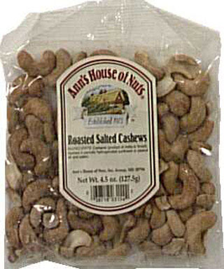 NUTS CASHEWS, ANN'S 4.5OZ ROASTD