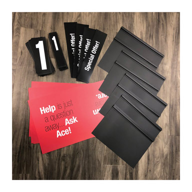 SIGNAGE KIT ENDCP BLK/RD
