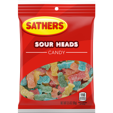 SOUR HEADS CANDY 3.5OZ