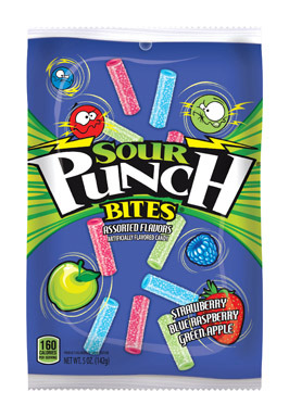 SOUR PUNCH BITES ASST5OZ