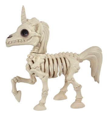 SKELETON UNICORN 6.75"H