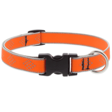 DOG COLLAR 14" ORG DIAMO