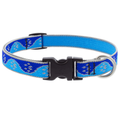 DOG COLLAR 14" BLUE PAWS