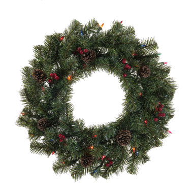 WREATH NRTH PIN MLT 24"
