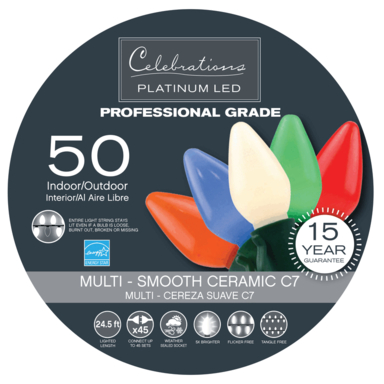 PLTNM LED C7 MLT 50CT SM