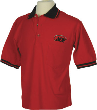 SHIRT SS PLQUE RED LARGE
