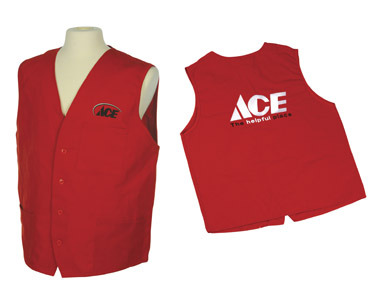 VEST TWILL HPFUL RED MD