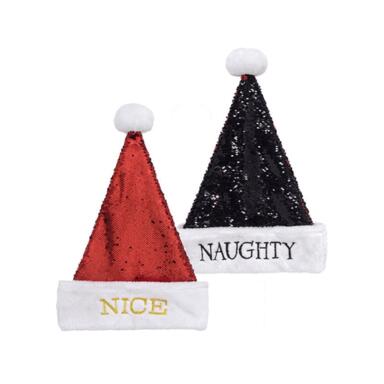 REVERSIBLE SANTA HAT 17"