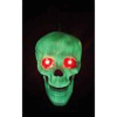 Hween Glow-in-drk Talkng Skull