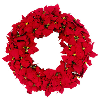 WREATH POINSETTIA 24"