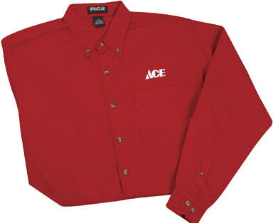 SHIRT DENIM LS LG RED
