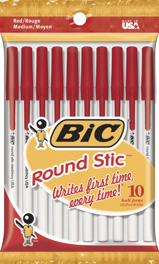 PEN BIC STIC RED PK10