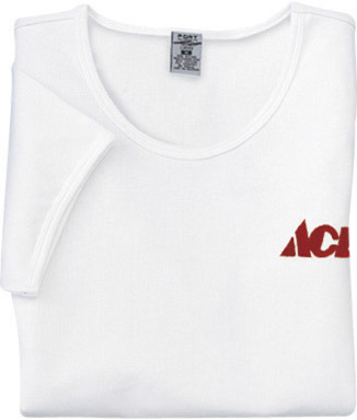 SHIRT LADY T SCOOP SM WH