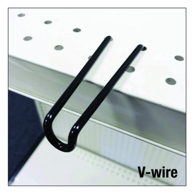 V-wire Clip-strip Hook Mtl Blk