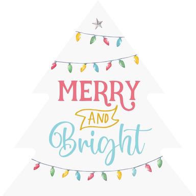 MERRY & BRIGHT TREE 6"H