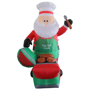 INFLATABLE SANTA BBQ 6'H