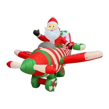 INFLTBL SANTA PLANE 8'W