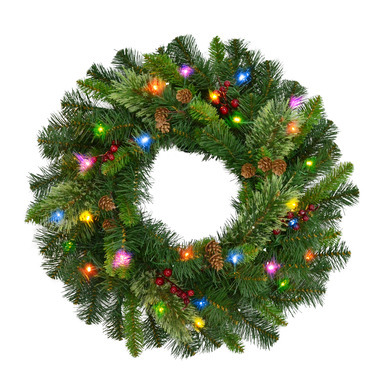 WREATH MULTI PE/PVC 24"D