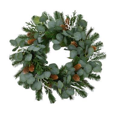 WREATH UNLIT PE/PVC 24"D