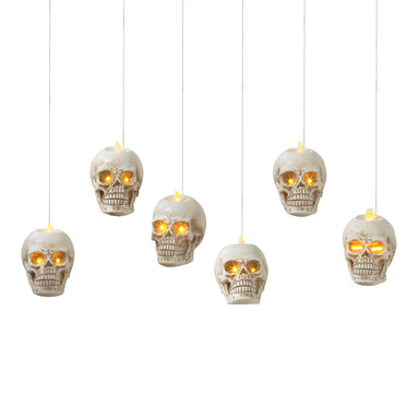 HALLOWN HANG SKULL 6PCS