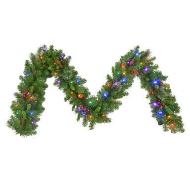 9' MC LED Prelit Decor Garland