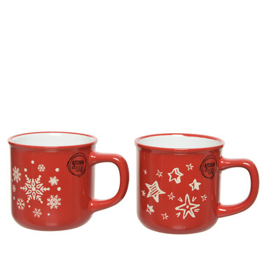 RED/WHT SNWFLK MUG