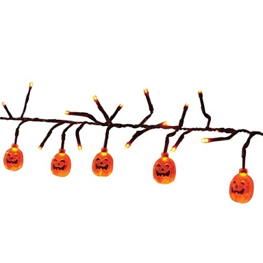 LIGHTS LED PUMKIN ORG 9'