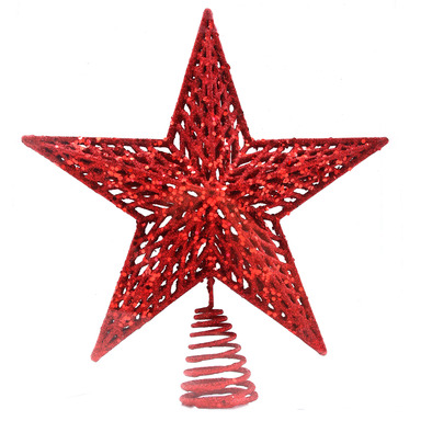 TREE TPPR GLTTR STAR RED