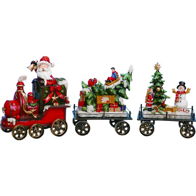 SANTA TRAIN SET 3PC