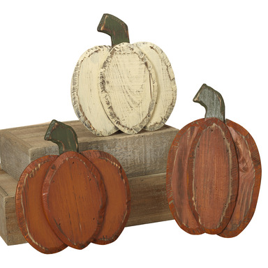 HLWN DECOR PUMPKINS 9"